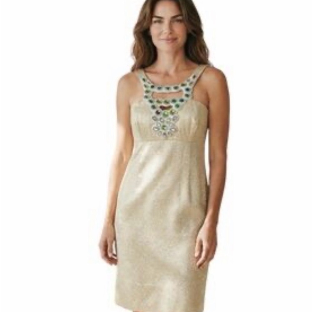 Shoshanna Jeweled Neck Cocktail Dress Size 0